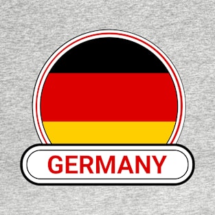 Germany Country Badge - Germany Flag T-Shirt